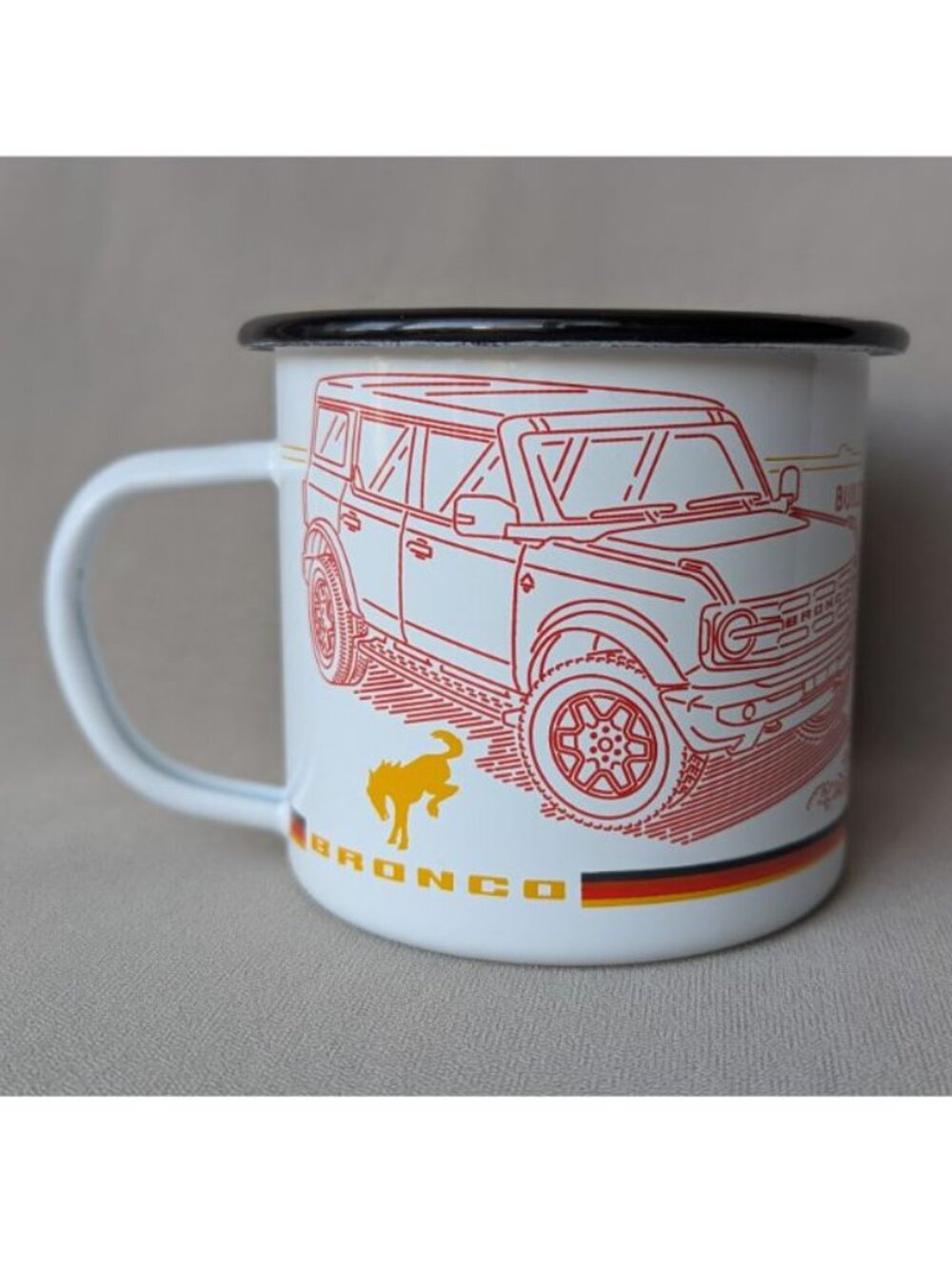 Official Licenced Ford Bronco Built Wild Mountain Enamel Mug FD204634 New